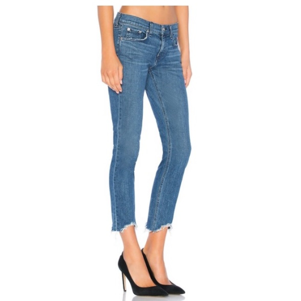 Rag & Bone Dre cropped distressed jeans size 27